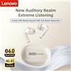 Lenovo Cuffie Lenovo TWS Wireless Bluetooth 6.0 HiFi Sound ENC Auricolari con riduzione del rumore delle chiamate Cuffie sportive da gioco con microfono Nuovo