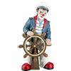 GILDE Gildeclown - Statuetta decorativa a forma di pagliaccio, capitano marinaio, decorazione marittima, in resina, regalo per collezionisti, multicolore, altezza 15,5 cm