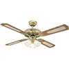 Westinghouse 7817140 Ventilatore a Soffitto Monarch Trio, Metallo, 60 watts, Ottone Lucidato
