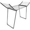 Relaxdays Stendino Pieghevole Leggero, in Acciaio, 169 x 104 x 54.5 cm, Stendibiancheria Classico, 13 Metri Filo, Nero