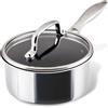 Circulon Casseruola antigraffio in acciaio inox con estrema antiaderenza: 16 cm casseruola con coperchio, induzione e tutti i piani cottura adatti