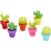 Legami - Set di 6 Segnabicchieri, ferma-Bustine da Tè, Riutilizzabili, Simpatici, Funzionali, 1,8x2,9 cm, Tema Cactus
