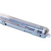 VELAMP NEPF136 Plafoniera Stagna Vuota, IP65, per 1 Solo Tubo LED T8 da 120 cm