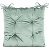 AmeliaHome Cuscino per sedia con nastri, 40 x 40 cm, in velluto, effetto velluto, Aleksa menta