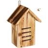Relaxdays Casetta per Coccinelle, Hotel per Insetti Giardino, in Legno di Abete, da Appendere, 25x18,5x12 cm, Naturale