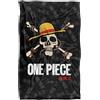 One Piece Jolly Roger Logo Coperta super morbida al tatto setoso - 91 x 147 cm