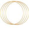 Vaessen Creative Anelli Metallico Per lavori D'Artigianato, Anello Ghirlanda Per Wall Hanging, Uncinetto, Decorazioni Per Matrimoni E Altro, Oro, 30 cm, 4 Unità