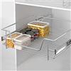 BAKAJI Cassetto Telescopico Mobili Cucina Cestello Mensola Estraibile Mobile Salvaspazio con Binario in Acciaio Inox (60 cm)