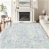 HUGEAR Vintage Tappeto Salotto Blu Tappeti 180x270cm Soggiorno Antiscivolo Lavabile in Lavatrice Tapette Camera da Letto Sala Ufficio Bambina Bambino Pelo Corto Grande Carpet