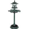 Outsunny Abbeveratoio per Uccelli da Giardino, Fontana Decorativa in Polipropilene, Ø50x113 cm, Verde Ottone | Aosom Italy