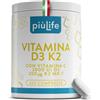 Vitamina D3 K2 Mk7 Con Vitamina C Piùlife, 200 Compresse, 1 Al Giorno, Vit D3 20