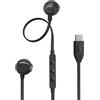 JBL Tune 305 C Auricolari USB-C ad Alta Risoluzione Audio, con Cavo Piatto Antigroviglio, Comando a 3 Tasti Bassi Profondi, JBL Pure Bass, Nero