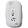 SALPIE Guscio Radiocomando Cover in Silicone Protezione Ricambi Accessori Chiave Auto Smart 451 453 Mercedes Benz (Bianco, COVER SILICONE 453)