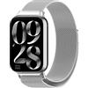 Niboow Cinturino per Xiaomi Smart Band 10 Pro/Smart Band 9 Pro/Smart Band 8 Pro, Metallo Acciaio Inossidabile Chiusura Magnetico Cinturino per Xiaomi Redmi Watch 6 / Watch 5 / Watch 4 - Argento