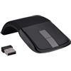 Bewinner Mouse Touch Wireless Pieghevole, Mouse ergonomici Pieghevoli fotoelettrici da 1000 DPI con Ricevitore USB per PC/Notebook/Smart TV(Nero)