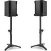 OUUTMEE Set di 2 supporti per altoparlanti regolabili in altezza, piedi per altoparlanti universali, supporti per altoparlanti a pavimento con base triangolare per altoparlanti da libreria e