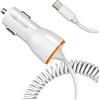 N NEWTOP Caricabatterie CC07 Cavo Flessibile Accendisigari 3A Type-C USB QC 3.0 Ricarica Rapida Carica Universale Auto Cellulari Tablet Compatibile per Xiaomi Oppo Realme Samsung Huawei (Bianco)