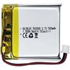 HXJNLDC Batteria ricaricabile al polimero di litio CC 3.7V 500mAh 503030, adatta per prodotti elettronici fai da te 3.7-5V con sostituzione della batteria a 2 fili incorporata e luci LED