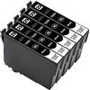 ESMONLINE Set di 5 cartucce compatibili in sostituzione di Epson 29 XL Black (T02991) adatte per Expression Home XP-455 XP-452 XP-442 XP-435 XP-332 XP-335 XP-342 XP-235 XP-245