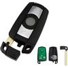 Lizbn Guscio Chiave Telecomando a 3 Pulsanti con 868MHz ID46 (PCF7945) Chip Compatibile per BMW Series 1 3 5 6 X con Lama Custodia Chiave Remota KR55WK49127