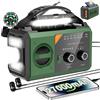 BIAOQINBO 27000mAh Bluetooth Radio a Manovella, BIAOQINBO AM/FM Radio Solare 3 Metodi di Ricarica 8 in 1 Radio Portatile di Emergenza, SOS, Torcia, Bussola, Lampada da Lettura, Presa per Cuffi