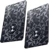 lulaven Ucard Wallet Tracker Card 2pcs,sottile Bluetooth Tracker,funziona solo con Apple Find My iOS,ricaricabile, cercatore portafoglio e localizzatore di oggetti per portafoglio(diamante)