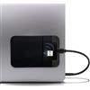 MyGadget Custodia per Hard Disk SSD Esterno | Borsa Adesiva per Laptop - SanDisk Portable | Samsung | Toshiba | Magic Mouse | Cavo USB, ecc. - Case Autoadesiva - Nero