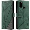 SONWO Cover per Oppo A53s / Oppo A33 2020, Flip Caso in PU Pelle Case Cover Portafoglio Custodia per Oppo A53s / Oppo A33 2020, [Kickstand] [Slot per Schede], Verde