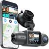 COOAU D30S 4K Dash Cam Auto con GPS Wi-Fi - Doppia Dashcam Auto Anteriore e Interna 2.5K 1080P, Con Visione Notturna a Infrarossi, Sensore G, Modalità Parcheggio, Registrazione in Loop