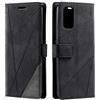 SONWO Cover per Realme 7 PRO, Flip Caso in PU Pelle Case Cover Portafoglio Custodia per Realme 7 PRO, [Kickstand] [Slot per Schede], Nero
