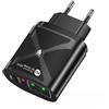 Filliano Caricatore Usb Multiplo 36w Alimentatore Multiplo ricarica rapida, 3 usb usb c , Caricabatteria presa da muro, da parete, Fast charger type C, Caricatore compatibile con qualsiasi marca