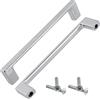Aerzetix - Set di 2 Maniglie per Mobili Interasse 96mm - Porte Armadio Cassetto Decorazione Interno Arredamento Cucina Soggiorno Assemblaggio - in Metallo - Finitura Cromo