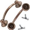 Aerzetix - Set di 2 Maniglie per Mobili Vintage Interasse 64mm - Antico Porte Armadio Cassetto Decorazione Interno Arredamento Cucina Soggiorno - in Metallo - Finitura Rame Invecchiato