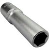 AERZETIX - Chiave a bussola - Profonda/estesa/lunga - 3/8x10mm - per avvitatura/cricchetto manuale/pneumatico - Corpo cilindrico - Esagonale/6 lati Allen - in acciaio CR-V - Colore argento - C45178