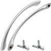 Aerzetix - Set di 2 Maniglie per Mobili Interasse 96mm - per Porte Armadio Cassetto Design Interno Arredamento Cucina Soggiorno Assemblaggio - in Metallo - Finitura Argento Opaco