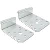 AERZETIX - C58991 - Set di 2 staffe di fissaggio e montaggio in Z perforate 20x70x10x55x2.5mm con angolo smussato - con 10 fori rotondi - montaggio legno - in acciaio zincato Z275