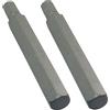 AERZETIX - Set di 2 Punte lunghe esagonale 7mm/Allen 6 lati - L75mm 3/8''(10mm) - per cacciavite/portapunte - per vite Allen 6 lati - Ferramenta/Utensile manuale - Acciaio S2 - C45896