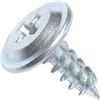 AERZETIX - C44679 - Set di 100 Viti per lamiera autofilettanti Ø4.2x13mm a testa larga bombata - con impronta PH/cruciforme - rivestimento metallico grondaia - in acciaio zincato - colore argento