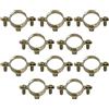 AERZETIX - C60429 - Set di 10 morsetti supporti semplici di fissaggio Ø22mm - 1/2'' - fissaggio a parete tubo di rame serraggio a vite idraulico riscaldamento sanitario - in acciaio