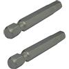 AERZETIX - Set di 2 Punte di avvitatore lunghe esagonale 1/4'' (6.3mm) 6mm/50mm per viti esagonali/6 lati - DIN 3126 - in acciaio S2 durezza 58-62 - C50085