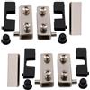 AERZETIX - Set di 2 Coppie di Cerniere Pivottanti per Porta in Vetro Specchio - Vetrina - Acciaio - Finitura Cromata