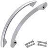 Aerzetix - C64434 - Set di 2 maniglie per mobili interasse 96mm - porte armadio cassetto decorazione interno arredamento cucina cassettiera assemblaggio mobilio - in metallo - finitura argento opaco