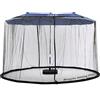 Tiimmgaal Zanzariera per ombrellone da giardino, a doppia faccia, per ombrellone e gazebo da 3,5 x 3,5 m (nero) (non contiene gazebo ombrellone da terrazza) (4 m, nero)