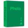 Generico ALBUM fotografico, 300 tasche per fotografie 12x18/13x18/13x19/13x20(5x7) - memo + portanegativi + portacd/dvd. Copertine moderne 6 colori allegri a scelta. (VERDE, 13X19/300)