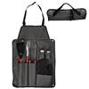 Amig - Grembiule barbecue con 7 accessori - Acciaio inossidabile - Set utensili BBQ - Con tasche - Accessori pratici e presentazione curata per regalo - Mod. AM17