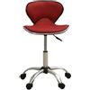 vidaXL Sedia da ufficio in Pelle finta rosso vino