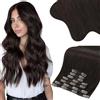 Moresoo Extension Capelli Veri Clip Fascia Unica 150g Castano #2 50 cm 7pz