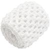 Aerzetix - C67363 - Nastro/Banda Elastica con Aspetto Uncinetto 1 Metro - Larghezza 70mm - Colore Bianco - in Poliestere