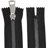 Aerzetix - C64138 - Set di 5 Cerniere Lampo iniettate N°5 16cm autobloccante Non separabile - tiretto Decorativo in Metallo - Colore Nero/Argento - Rete cursore merceria Cucito Abbigliamento Borsa