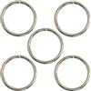 Aerzetix - C68272 - Set di 5 Anelli/Passanti Rotondi Ø40mm - Cinghia Tracolla Zaino Cintura Artigianato Decorazione Progetto Creativo - Colore Argento - in Metallo